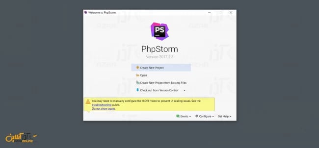 باز کردن یک پروژه جدید در phpstorm