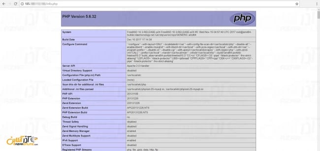 تستس عملکرد صحیح PHP در FreeBSD