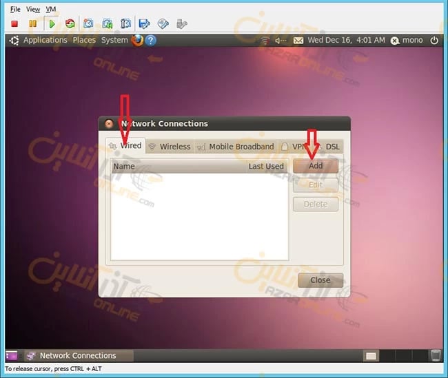 نحوه کانفیگ آی پی استاتیک در Ubuntu دسکتاپ