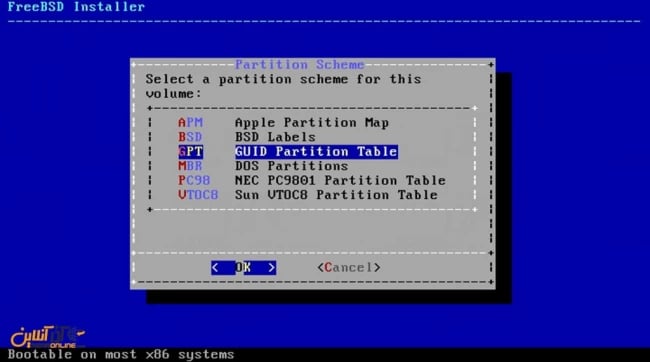 نصب freeBSD - نوع بوت لودر