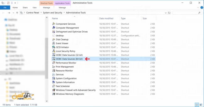 آموزش اتصال به MySQL از طریق ODBC - باز کردن ODBC
