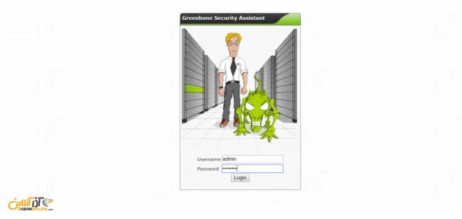نصب OpenVAS در لینوکس CentOS 7 - صفحه لاگین