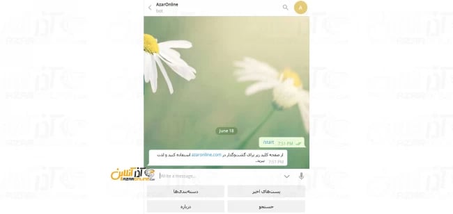 آموزش ساخت ربات تلگرام وردپرس - نمایی از ربات وردپرس