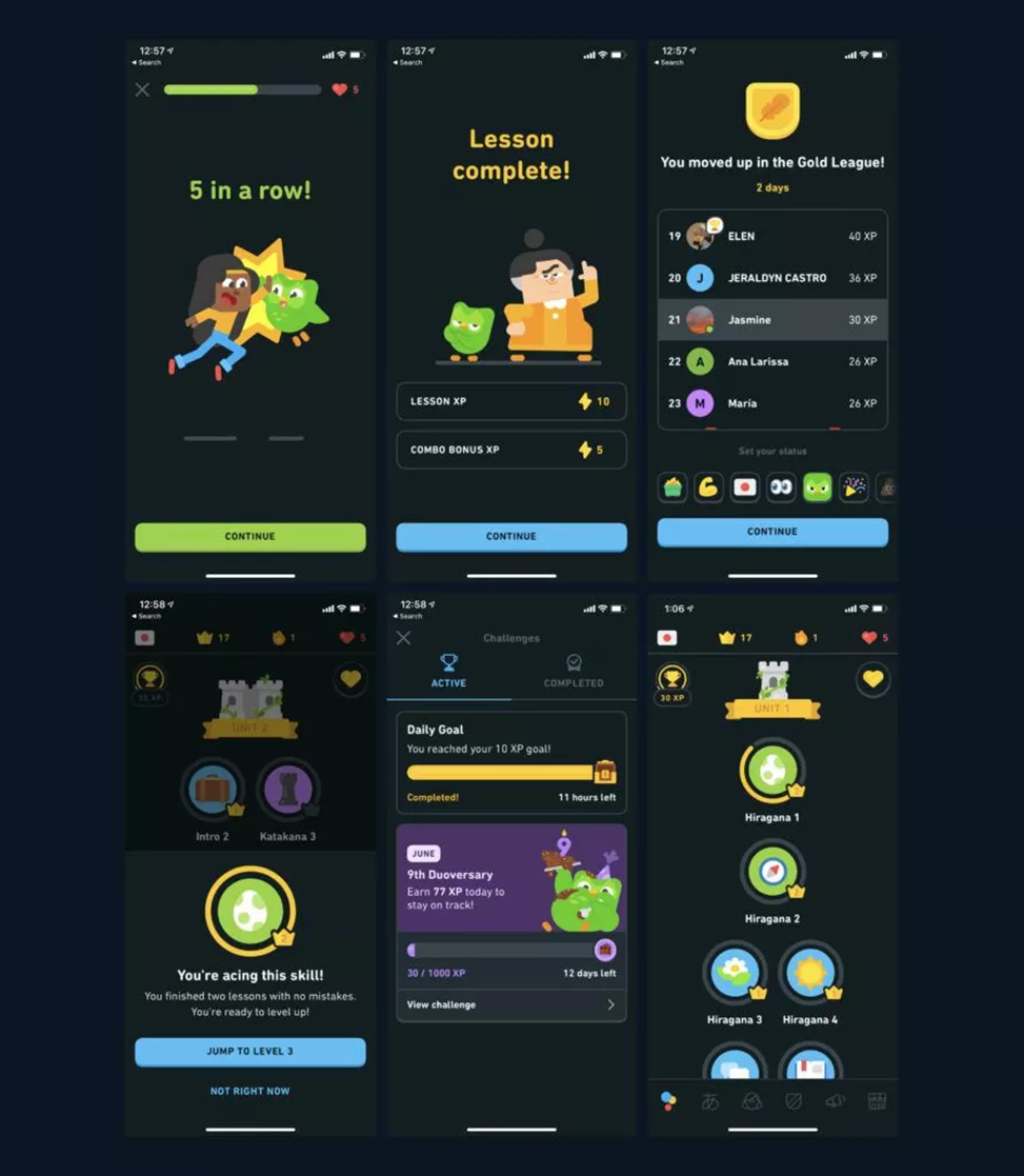 Duolingo نمونه‌ای از گیمیفیکیشن