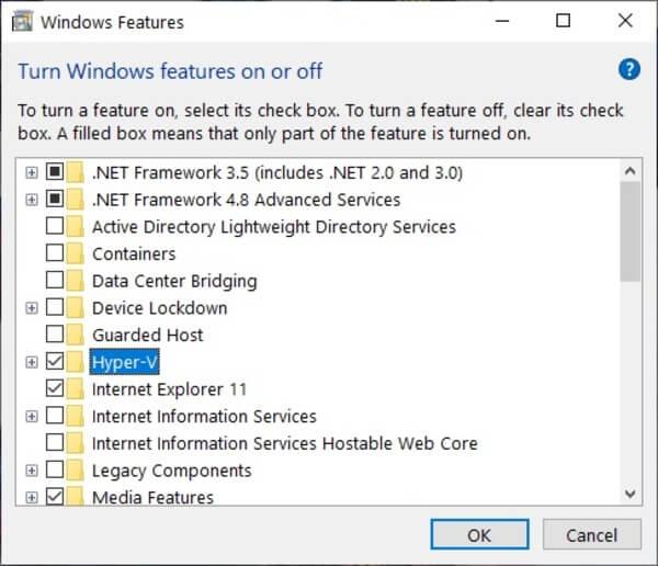 روش فعال‌سازی مجازی‌سازی Hyper-V در ویندوز 10