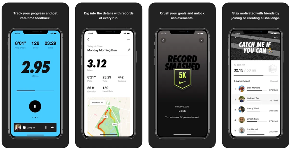 Nike run club نمونه‌ای از گیمیفیکیشن