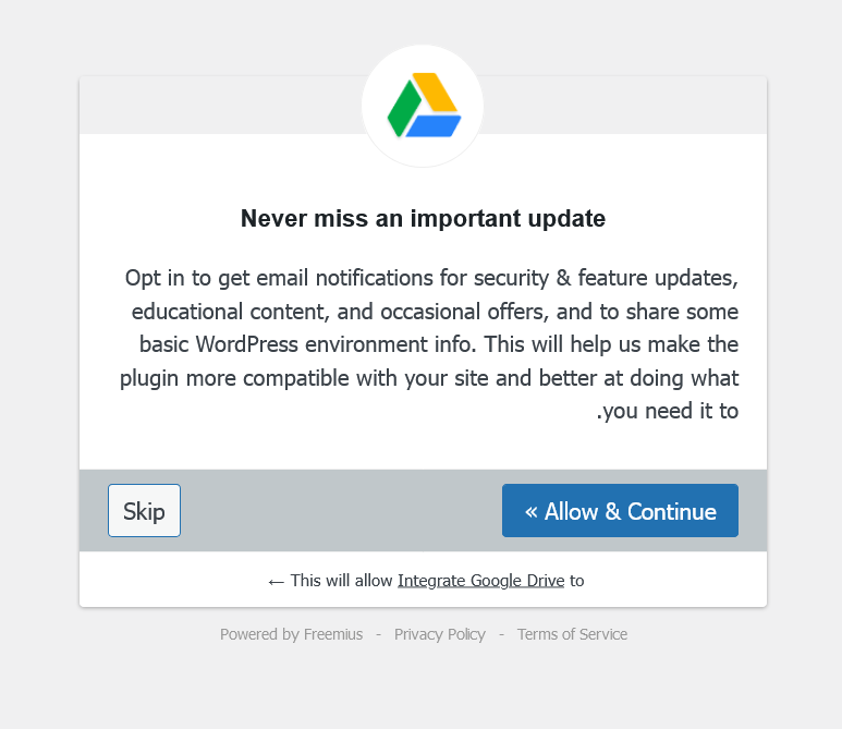 افزونه Integrate Google Drive
