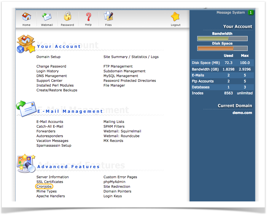 فعال کردن Cron Jobs در cPanel