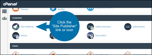 آموزش گام به گام کار با ابزار Site Publisher در سی پنل