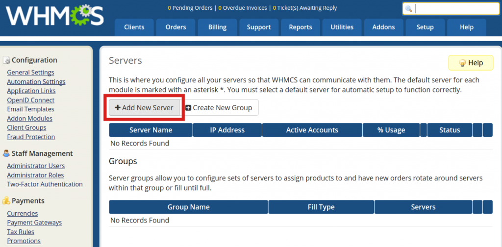 وصل کردن هاست نمایندگی به WHMCS
