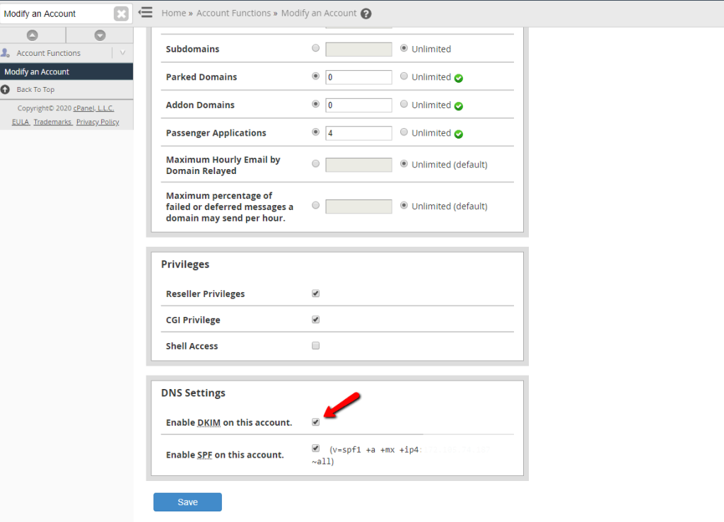 بخش تنظیمات DNS