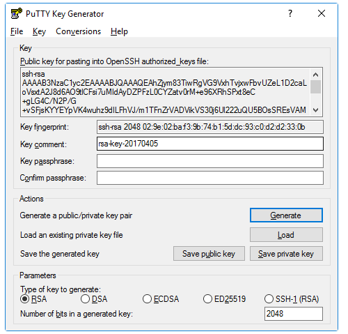  استفاده از PuTTYgen