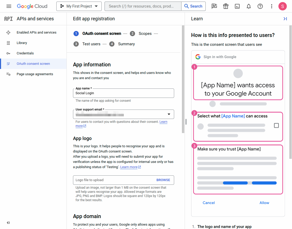 تنظیمات ورود با گوگل در افزونه Social Login