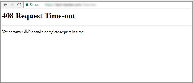 نمایش خطای 408 Request Timeout