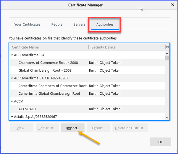 آموزش گام به گام نصب گواهی ریشه (Root Certificate) در فایرفاکس