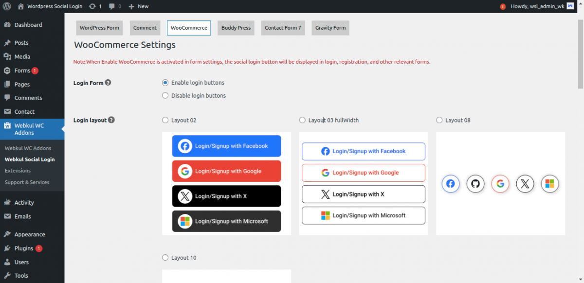 استفاده از افزونه Social Login در فرم‌های وردپرس