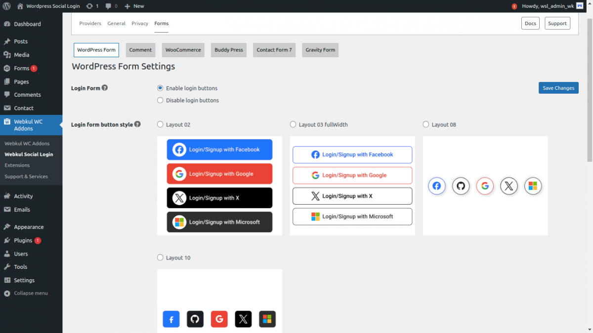 استفاده از افزونه Social Login در فرم‌های وردپرس