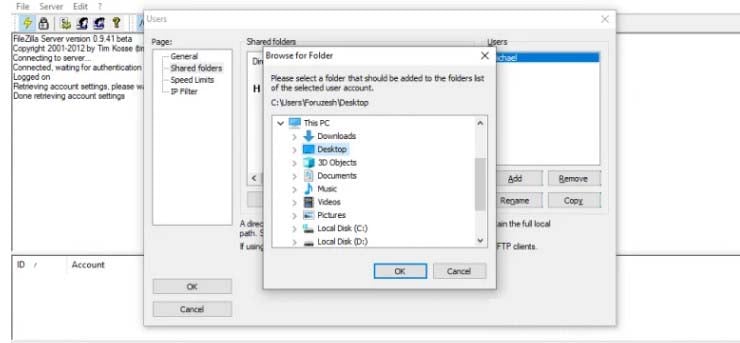  ساخت ftp در xampp