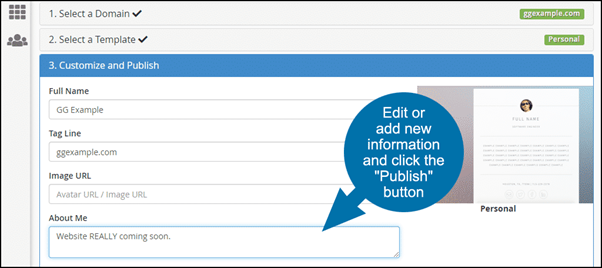 ویرایش یک صفحه در Site Publisher