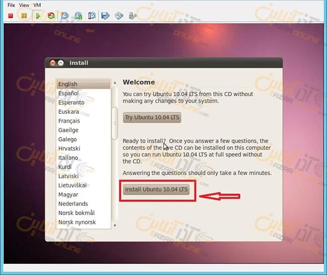 آموزش نصب اوبونتو در شبیه ساز VMware