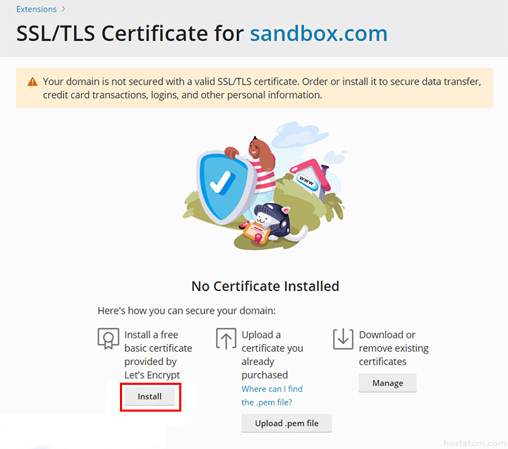 نحوه نصب گواهینامه SSL رایگان در پلسک به صورت مستقیم