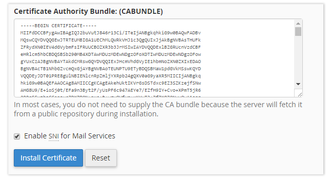 نصب SSL در cPanel