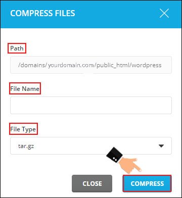 بکاپ گیری دستی از وردپرس در ِDirectAdmin