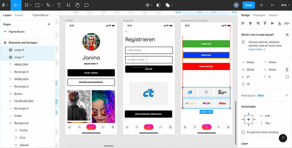 نرم افزار Figma برای طراحی وایرفریم