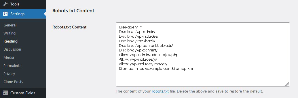 پلاگین مدیریت فایل robots.txt در وردپرس