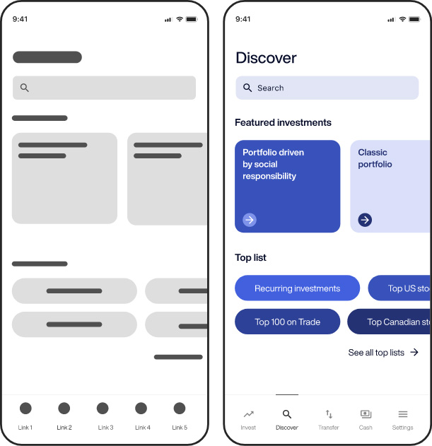 High-fidelity Wireframes برای افزودن جزئیات کامل