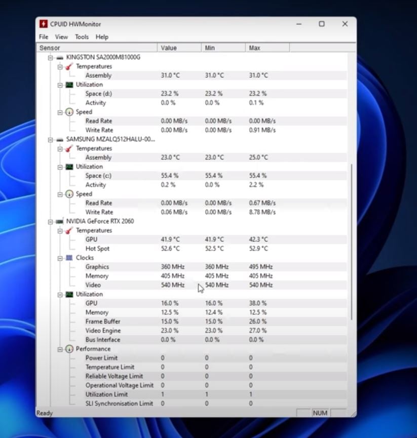 نرم افزار رایگان CPUID HWMonitor