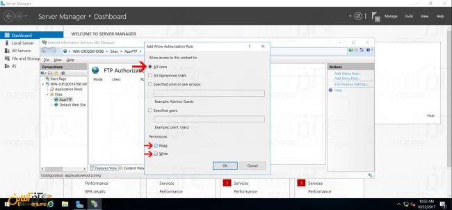 رفع خطای 530 در FTP ویندوز