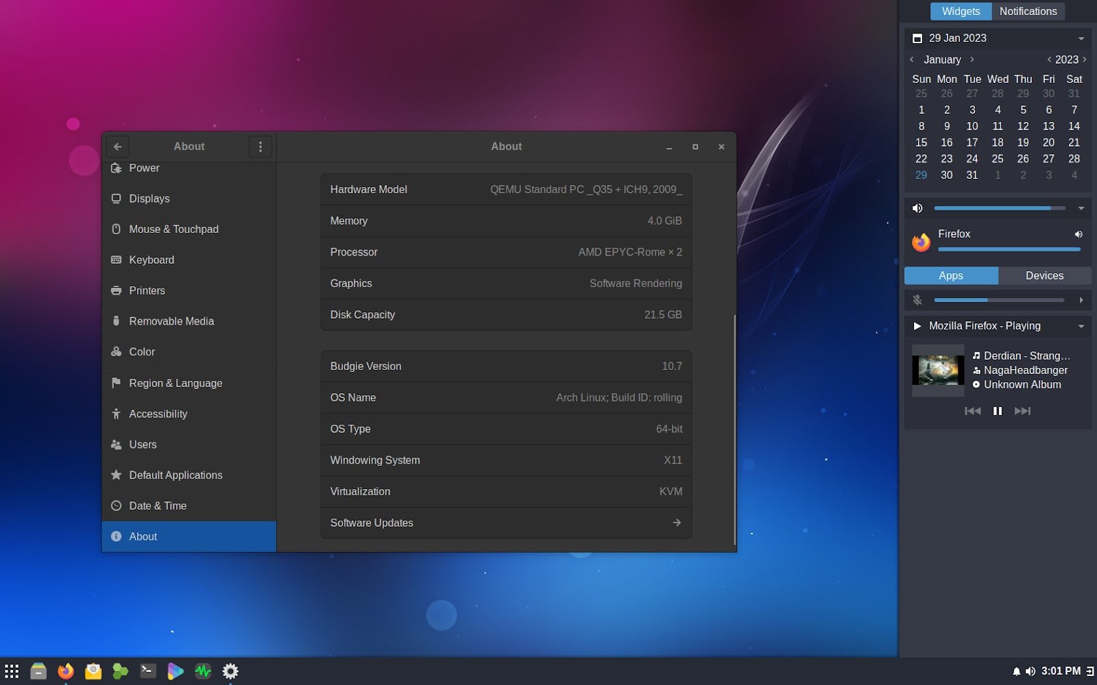 محیط گرافیکی Budgie Desktop