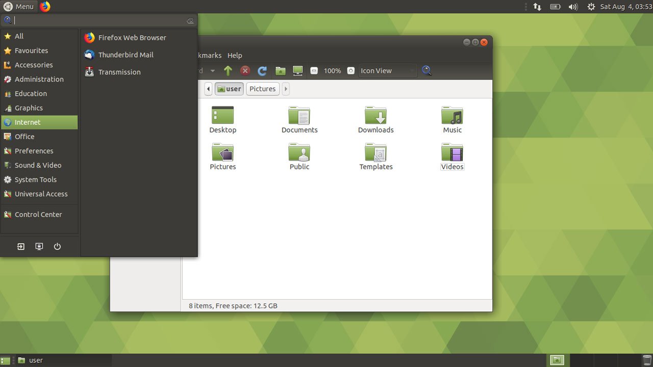 محیط گرافیکی Mate Desktop