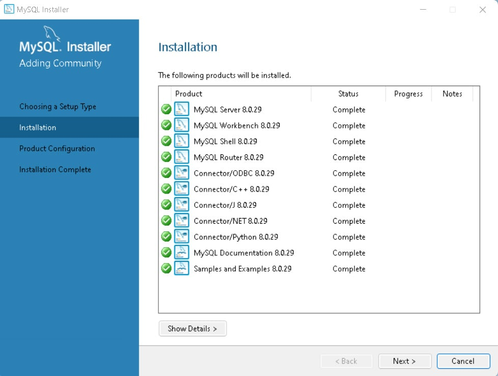 فرآیند نصب my SQL در ویندوز سرور