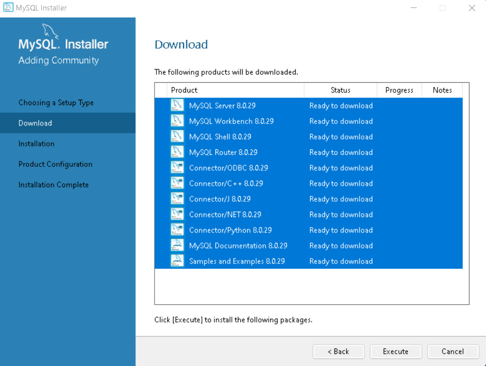 فرآیند نصب my SQL در ویندوز سرور