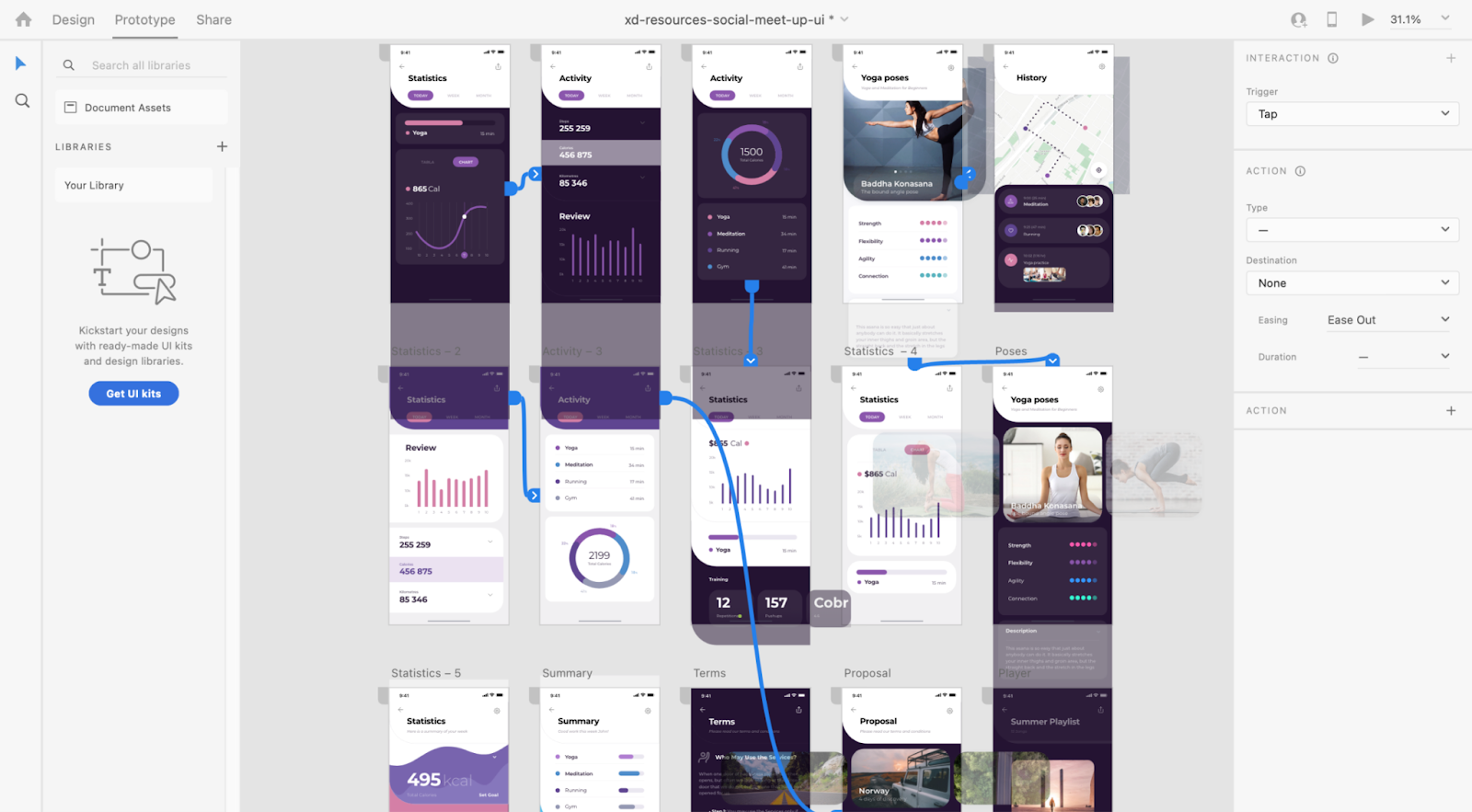 Max-fidelity Wireframes یا Prototype Wireframe - افزودن رنگ بندی و تصاویر آزمایشی