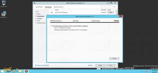 اتمام نصب PHP بر روی IIS 8.5