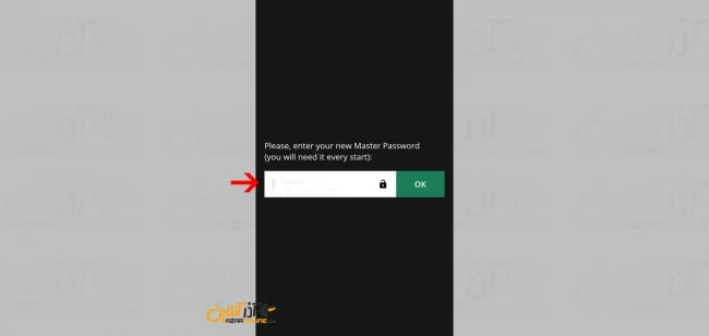 وارد کردن پسورد برای ورود به Admin Hands