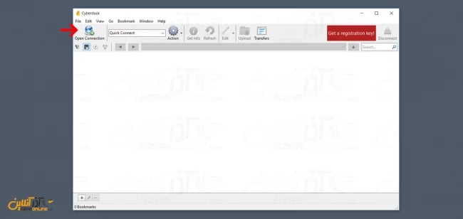 کلیک بر روی open connection