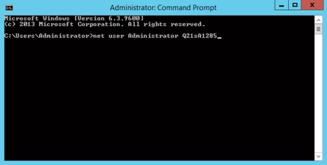 تغییر رمز سرور مجازی ویندوز با استفاده از پنل CMD