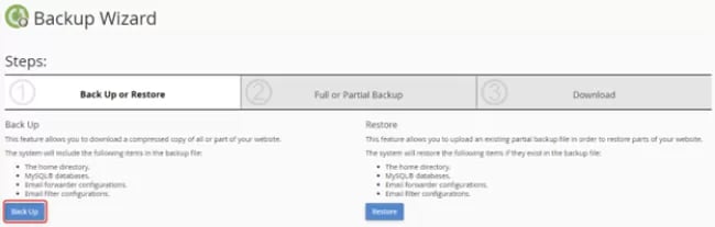 گرفتن Backup از طریق cPanel