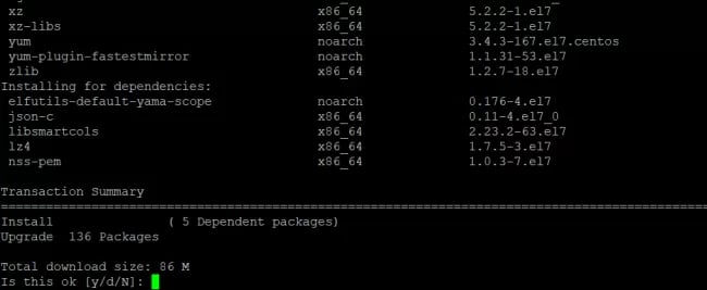 شروع بروزرسانی سیستم‌عامل سنت‌اواس (CentOS)
