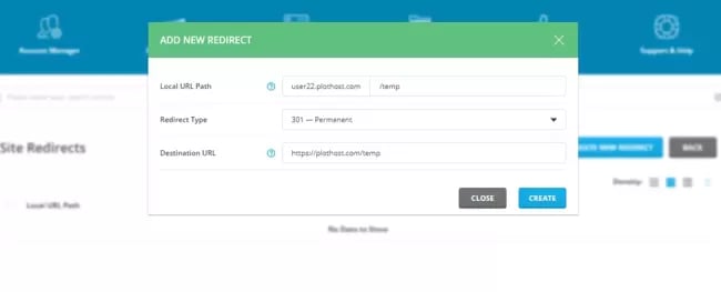 وارد کردن اطلاعات لازم برای ایجاد یک ریدایرکت جدید