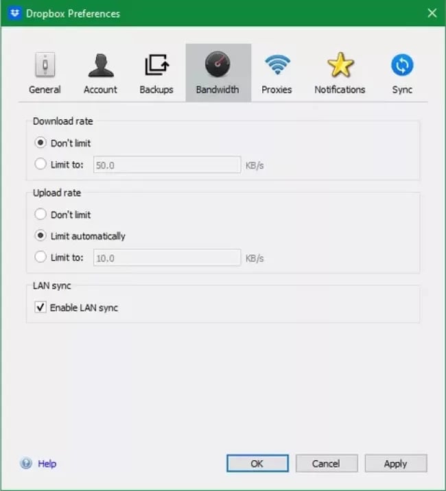 محدود کردن پهنای باند برنامه‌ها در سرعت اینترنت