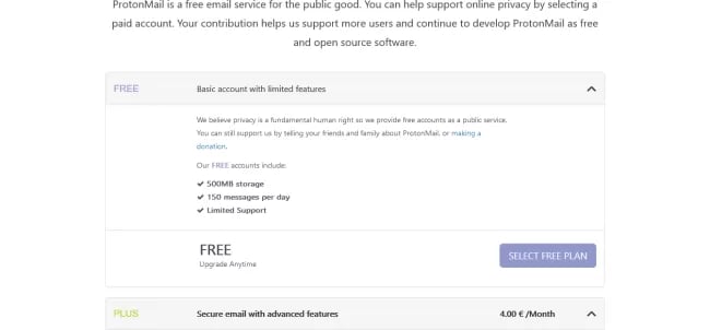 ایجاد حساب ایمیل در ProtonMail