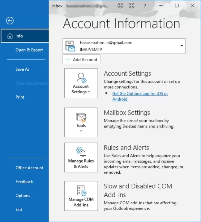18 - Outlook File Info