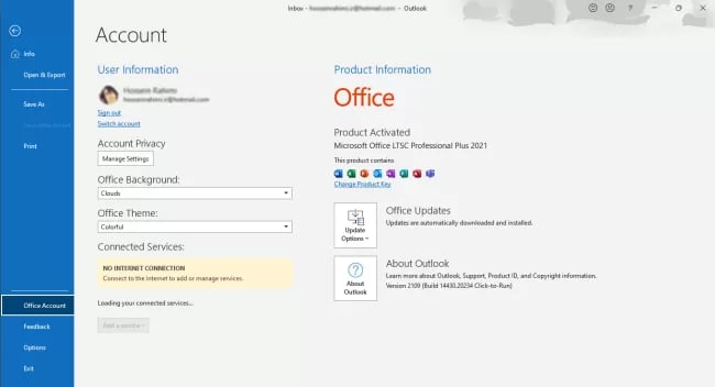 21 - Outlook File - Office Account