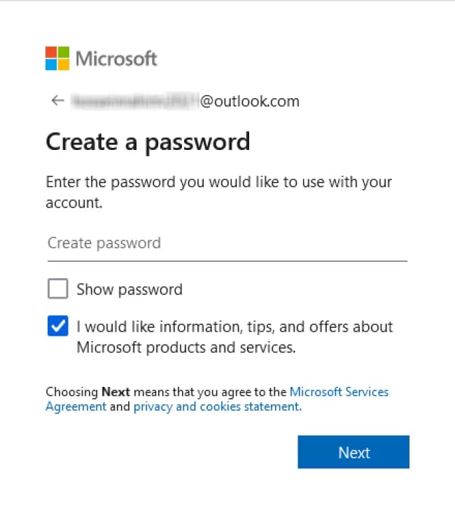 3 - Password Outlook