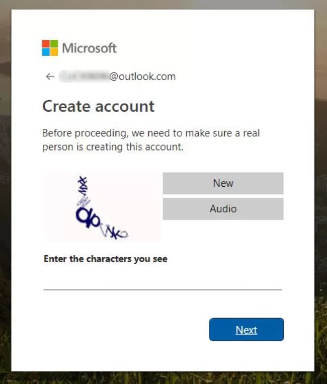 5 - Outlook Captch